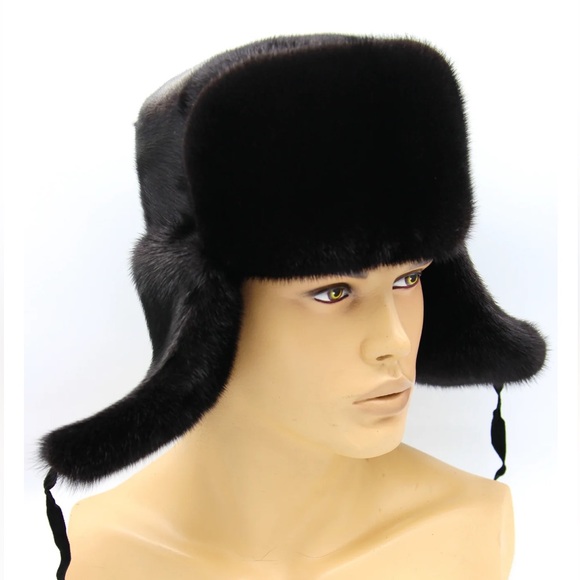 Vintage Gen. Mink Fur Russian Aviator Trapper Hat NWT Ushanka DEADSTOCK - Picture 3 of 8